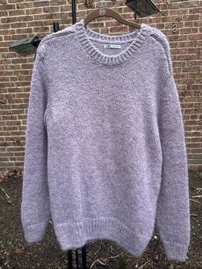 Zara Soft Lavender Crewneck Sweater
